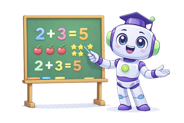 Робот обучает математике на доске